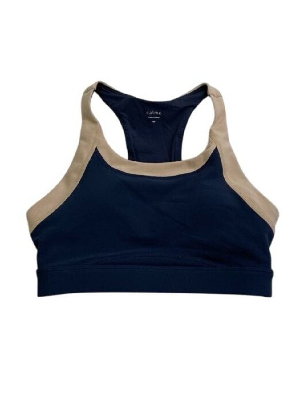 Calme By Johnny Was Color Blocked Bra in Navy - XS